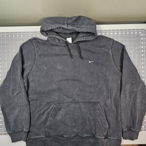 Nike Hoodie Mens XXL Black Essential y2k Skater Streetwear Baggy Sportswear